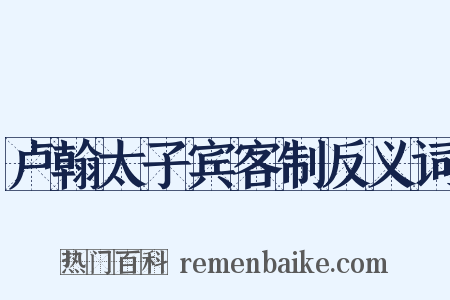卢翰太子宾客制反义词是什么意思的图片
